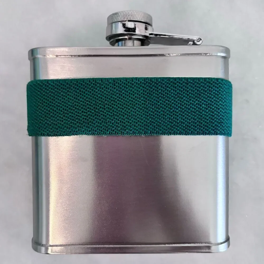 NWT Kikkerland Stainless Steel Golf Flask With Divot Tool Silver 6oz